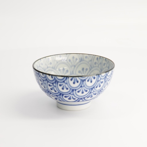 [2048] Mixed Bowls 12x6.5cm 400ml BL/WH  FK-0311/A 6/72