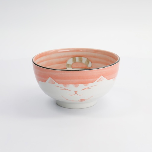 [2470] Kawaii Bowl Cat Neko 15.7x8.5cm 800ml Pink HY56/P 5/40