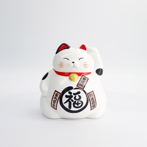 [6194] Lucky Cat 21cm Wh. KT9/C 1/8