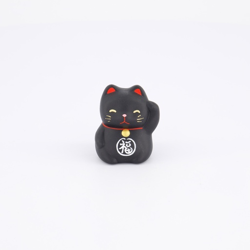 [6195] Lucky Cat 5.2cm Bk. KT30/BC 1/192