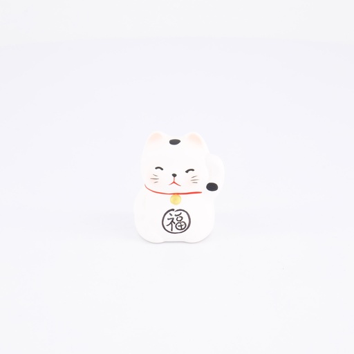 [6196] Lucky Cat 5.2cm Wh. KT30/C 1/192