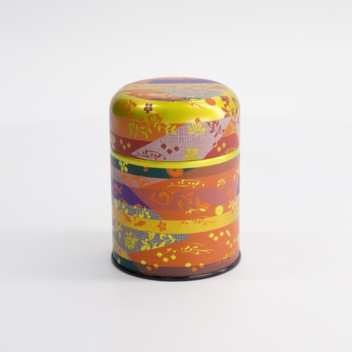 [7683] Tea Container S.S. 8x11cm 150g Orange M9579 1/100